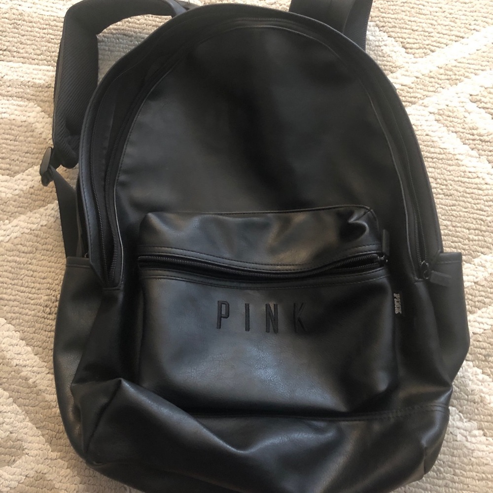 Victorias Secret Pink Campus Faux Leather backpack